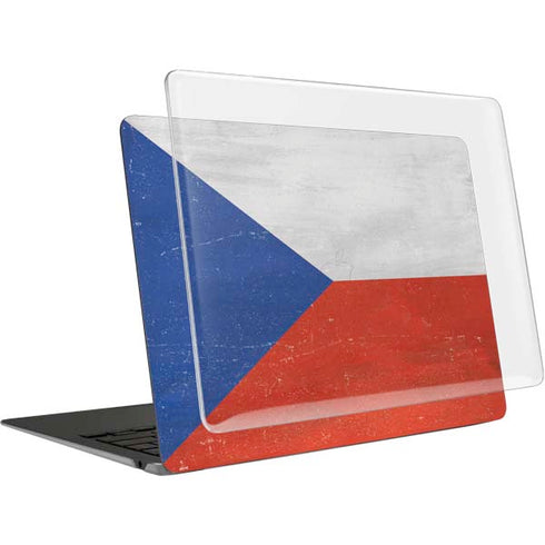 Czech Republic Flag Distressed MacBook Air 15in (2023-2025) Case plus Skin